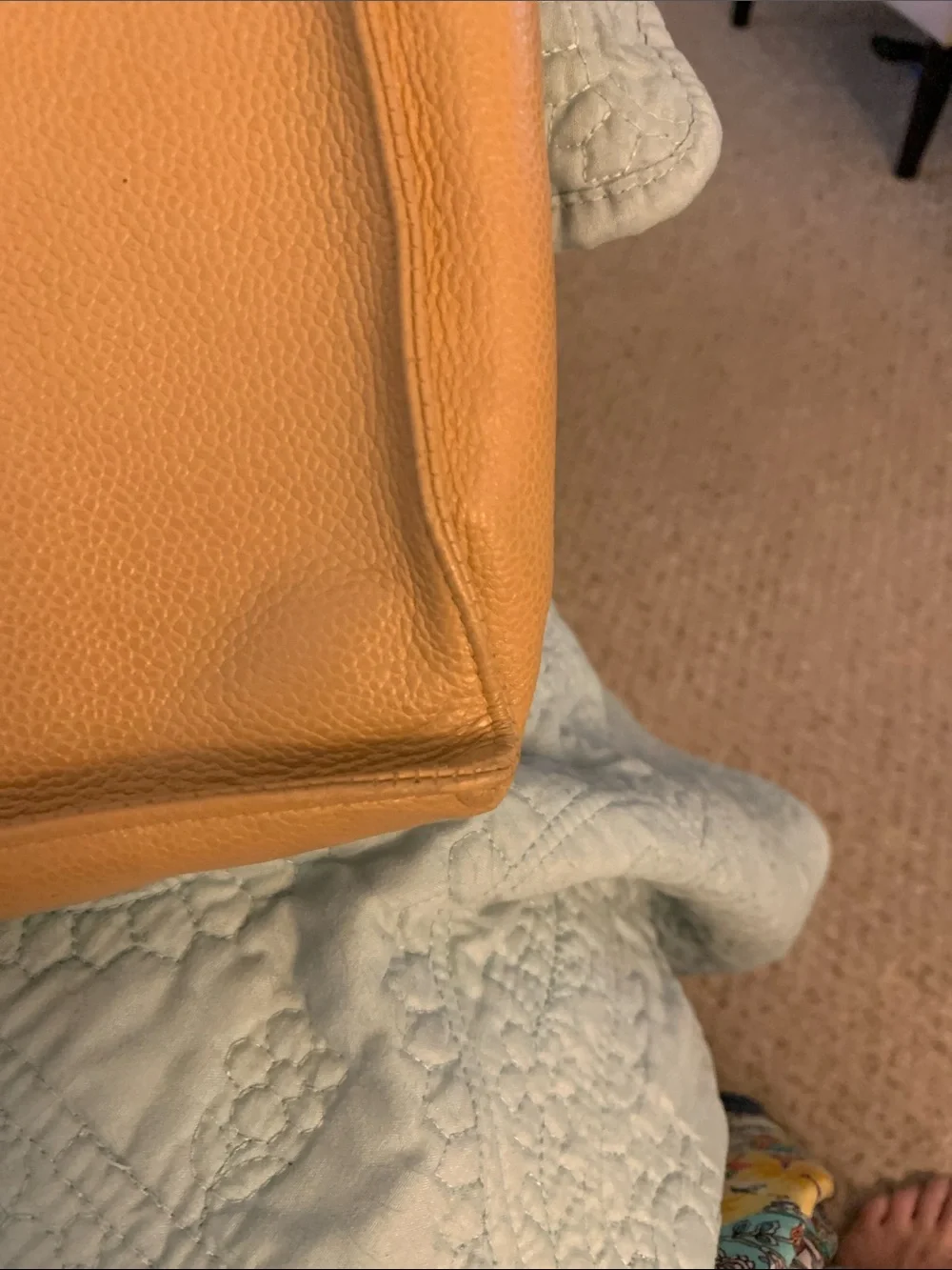 CHANEL Tan Leather Tote with Matching Zip Wallet